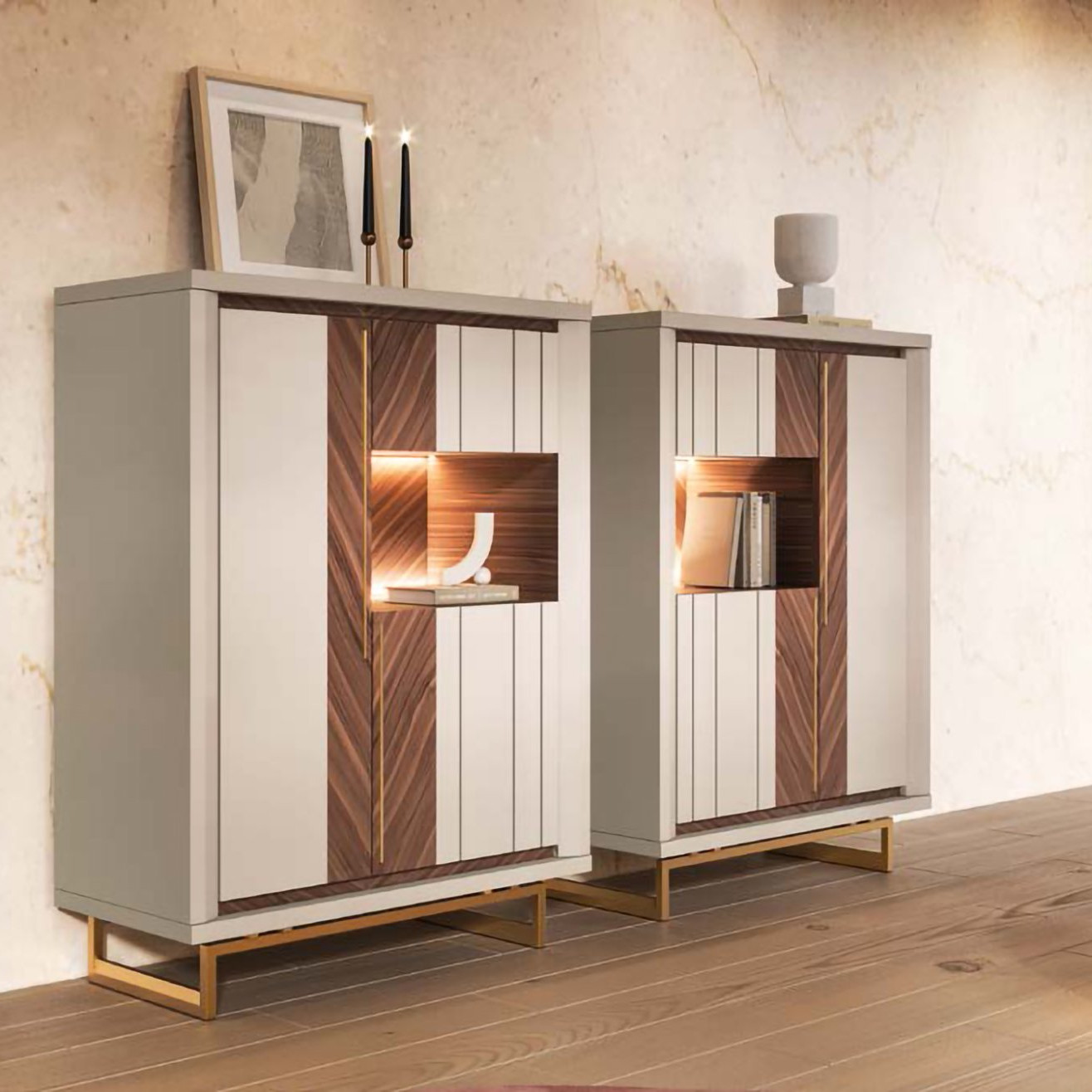 Quarto Noble com cama de casal e mesinhas de cabeceira