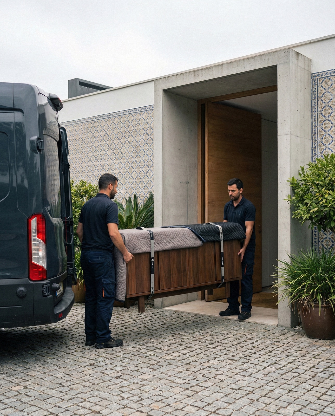 Entrega de mobiliário ao cliente